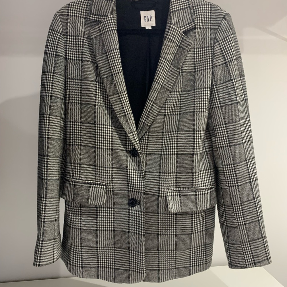 Grey checked blazer